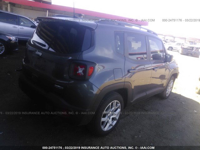 ZACCJABB3JPG92894 - 2018 JEEP RENEGADE LATITUDE GRAY photo 4