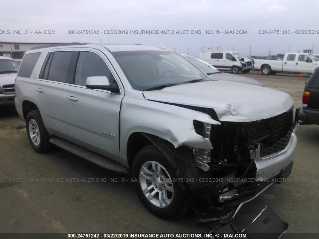 1GNSKBKC2KR283500 - 2019 CHEVROLET TAHOE K1500 LT SILVER photo 1