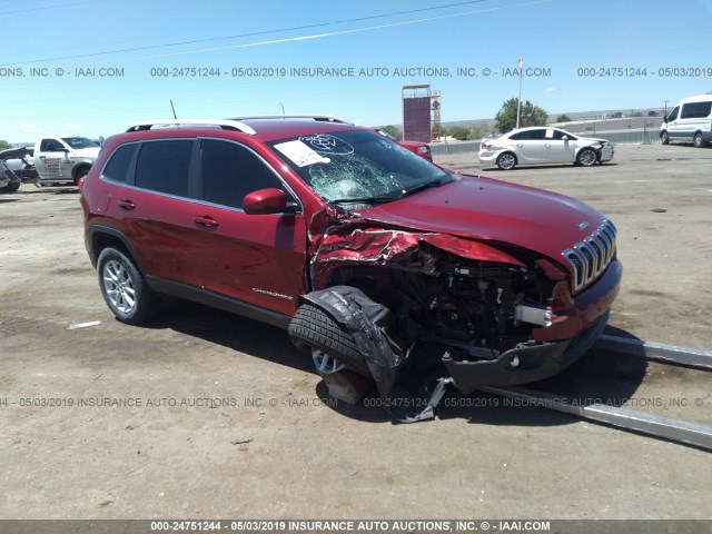 1C4PJMCS0HW656370 - 2017 JEEP CHEROKEE LATITUDE MAROON photo 1