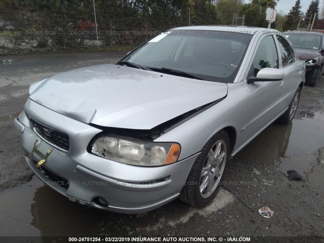 YV1RS592662542343 - 2006 VOLVO S60 2.5T SILVER photo 2