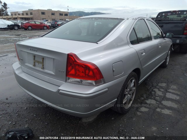 YV1RS592662542343 - 2006 VOLVO S60 2.5T SILVER photo 4