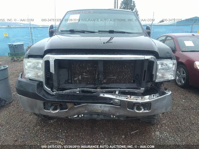 1FTWW31P06EB04666 - 2006 FORD F350 SRW SUPER DUTY BLACK photo 6