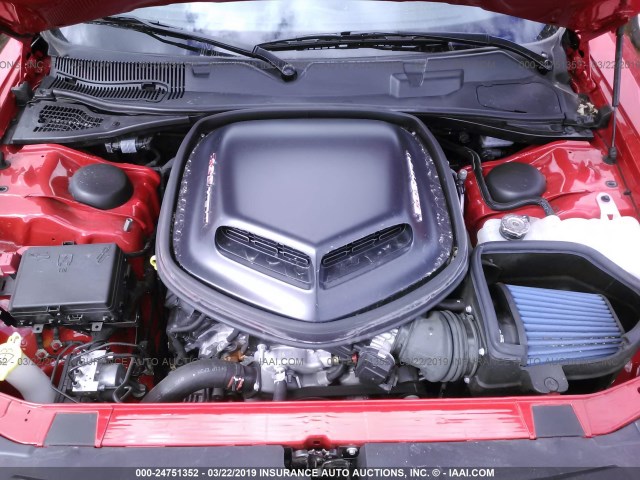2C3CDZFJ2GH280083 - 2016 DODGE CHALLENGER R/T SCAT PACK RED photo 10