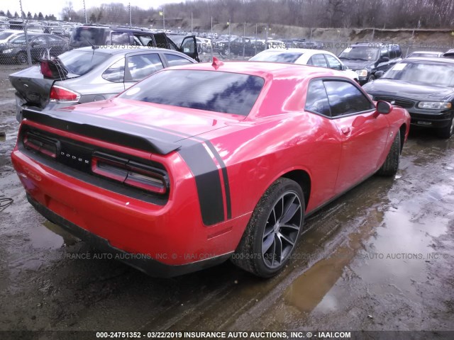 2C3CDZFJ2GH280083 - 2016 DODGE CHALLENGER R/T SCAT PACK RED photo 4