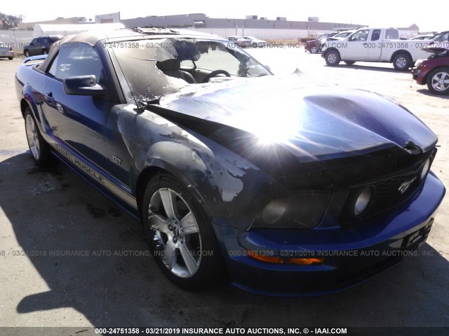 1ZVHT85HX75203656 - 2007 FORD MUSTANG GT BLUE photo 1