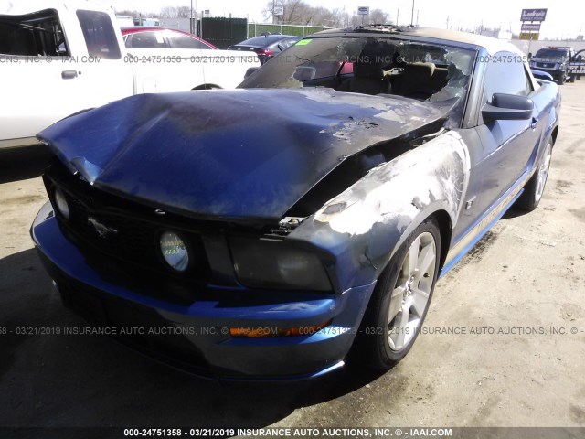 1ZVHT85HX75203656 - 2007 FORD MUSTANG GT BLUE photo 2