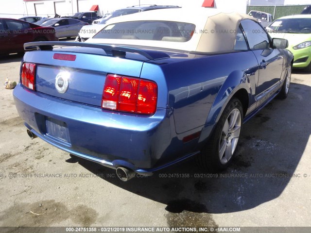 1ZVHT85HX75203656 - 2007 FORD MUSTANG GT BLUE photo 4