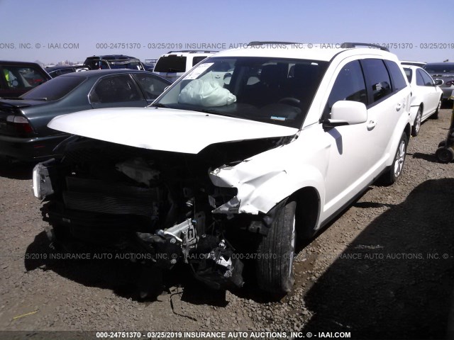 3C4PDDBG8ET297646 - 2014 DODGE JOURNEY SXT WHITE photo 2