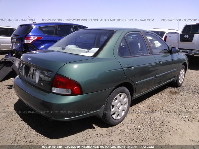 3N1CB51DX1L473899 - 2001 NISSAN SENTRA XE/GXE GREEN photo 4