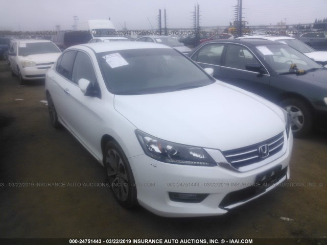 1HGCR2F50EA297324 - 2014 HONDA ACCORD SPORT WHITE photo 1