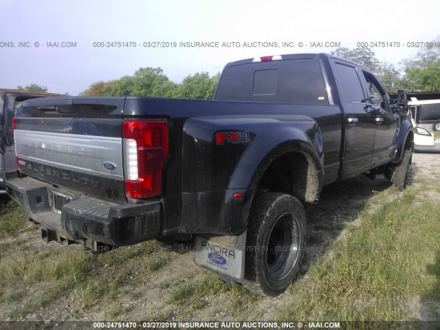 1FT8W4DT0JEC06338 - 2018 FORD F450 SUPER DUTY BLACK photo 4