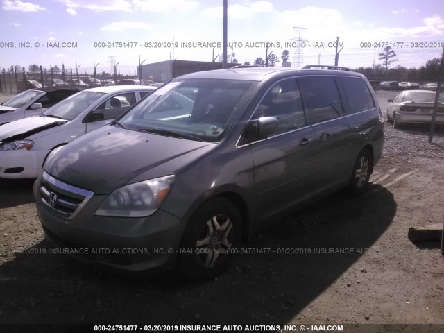 5FNRL38707B096886 - 2007 HONDA ODYSSEY EXL GRAY photo 2