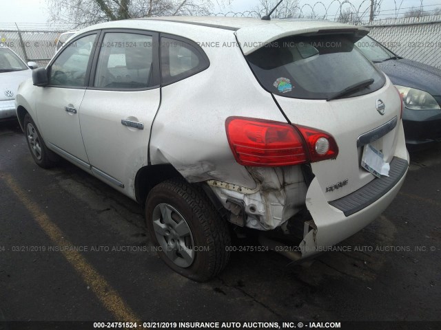 JN8AS5MT7BW159070 - 2011 NISSAN ROGUE S/SV/KROM WHITE photo 3