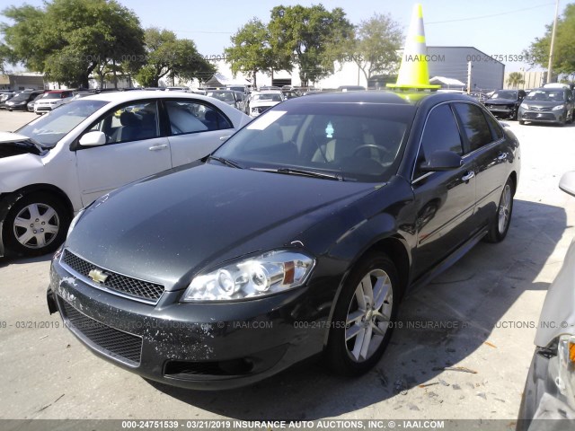 2G1WC5E39D1193303 - 2013 CHEVROLET IMPALA LTZ GRAY photo 2