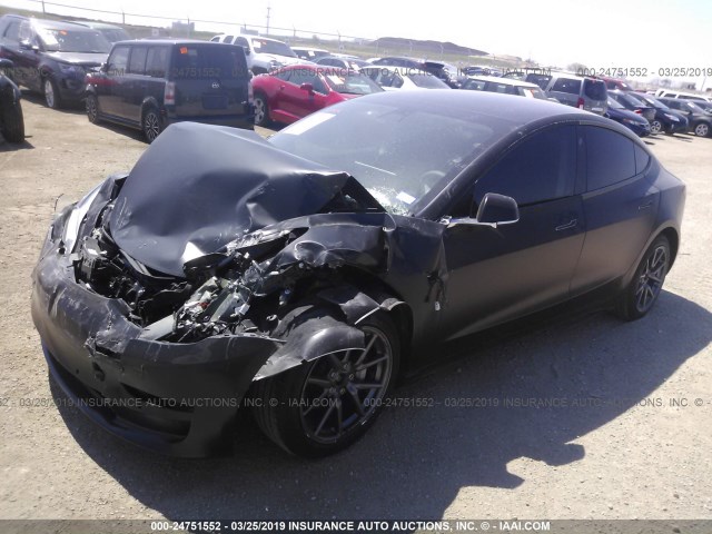 5YJ3E1EBXJF098214 - 2018 TESLA MODEL 3 BLACK photo 2