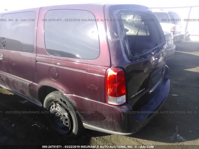 1GNDV23L86D231662 - 2006 CHEVROLET UPLANDER LS MAROON photo 6