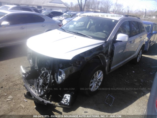 3C4PDDBG7ET108954 - 2014 DODGE JOURNEY SXT SILVER photo 2