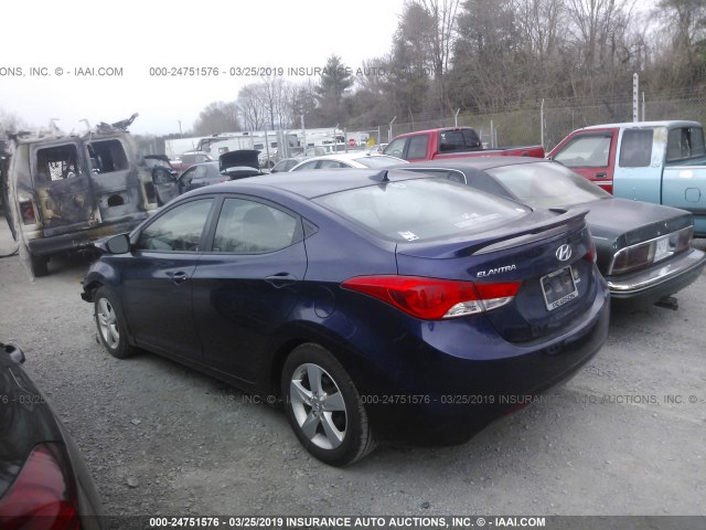 5NPDH4AE0DH282130 - 2013 HYUNDAI ELANTRA GLS/LIMITED Dark Blue photo 3