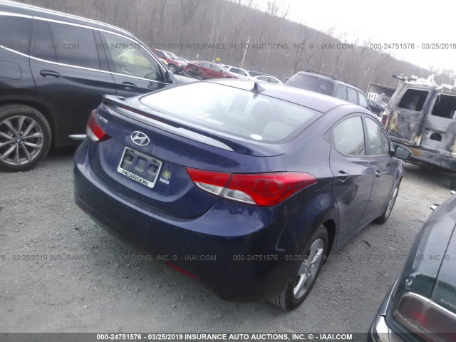 5NPDH4AE0DH282130 - 2013 HYUNDAI ELANTRA GLS/LIMITED Dark Blue photo 4