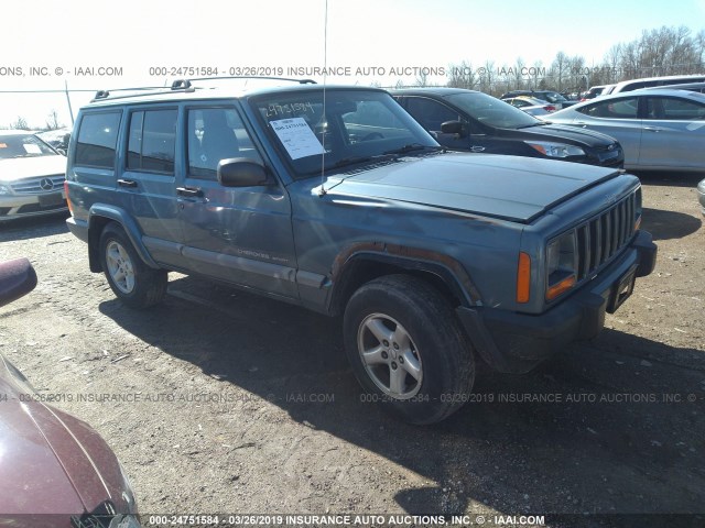 1J4FF68S9XL535316 - 1999 JEEP CHEROKEE SPORT/CLASSIC Light Blue photo 1