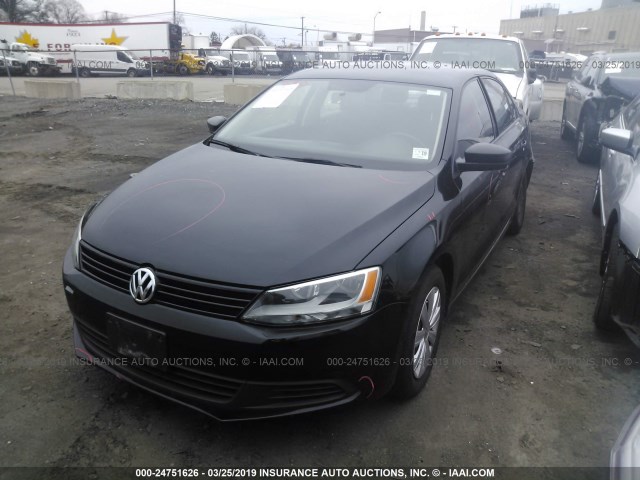 3VW2K7AJXEM331298 - 2014 VOLKSWAGEN JETTA S BLACK photo 2