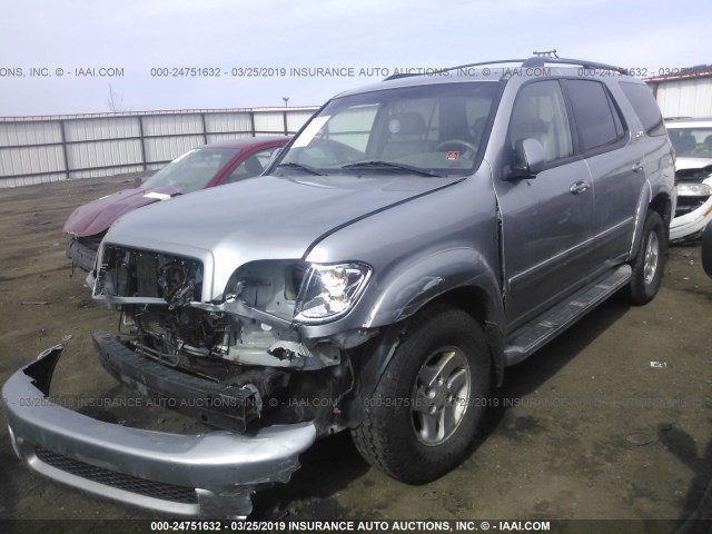 5TDBT44A94S224476 - 2004 TOYOTA SEQUOIA SR5 SILVER photo 2