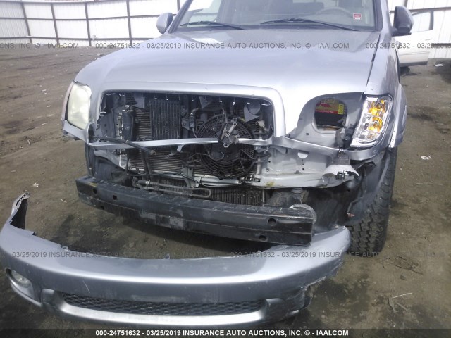 5TDBT44A94S224476 - 2004 TOYOTA SEQUOIA SR5 SILVER photo 6