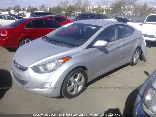 KMHDH4AE3DU653847 - 2013 HYUNDAI ELANTRA GLS/LIMITED SILVER photo 2