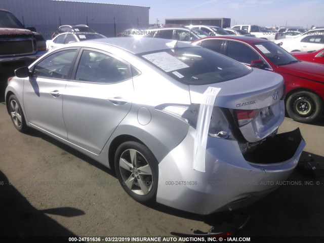 KMHDH4AE3DU653847 - 2013 HYUNDAI ELANTRA GLS/LIMITED SILVER photo 3