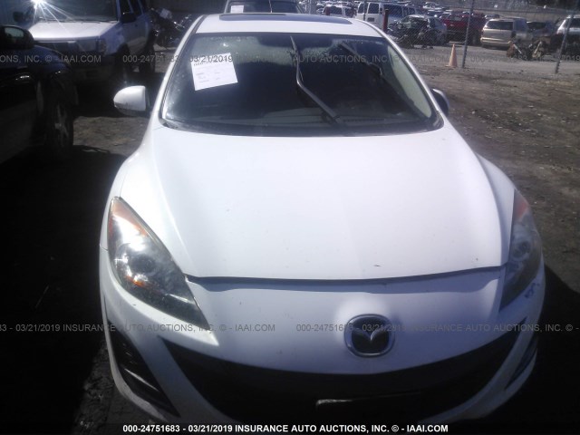 JM1BL1H58A1338327 - 2010 MAZDA 3 S WHITE photo 6