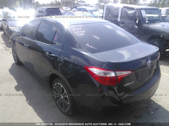 5YFBURHE8GP540228 - 2016 TOYOTA COROLLA L/LE/LE PLS/PRM/S/S PLS BLACK photo 3