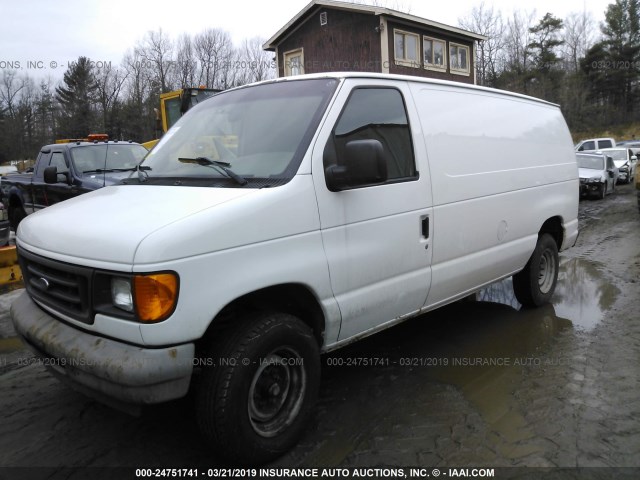 1FTNE14W57DB28457 - 2007 FORD ECONOLINE E150 VAN WHITE photo 2