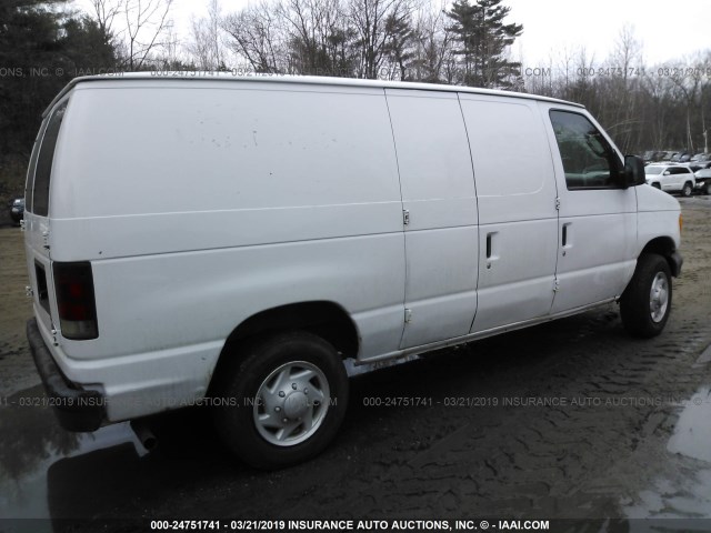 1FTNE14W57DB28457 - 2007 FORD ECONOLINE E150 VAN WHITE photo 4