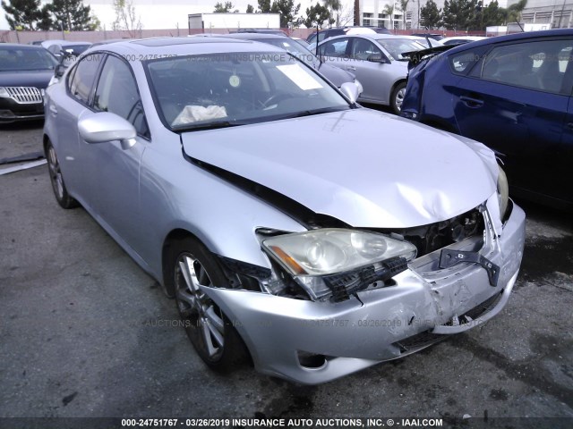 JTHBK262762010091 - 2006 LEXUS IS 250 SILVER photo 1