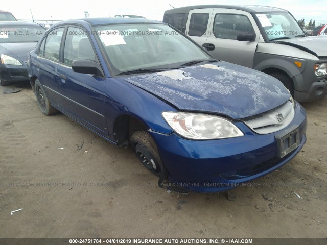 2HGES16334H611022 - 2004 HONDA CIVIC DX VP ლურჯი ფოტო 1