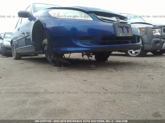 2HGES16334H611022 - 2004 HONDA CIVIC DX VP ლურჯი ფოტო 6