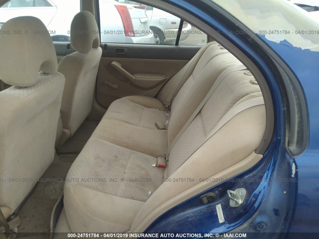 2HGES16334H611022 - 2004 HONDA CIVIC DX VP ლურჯი ფოტო 8