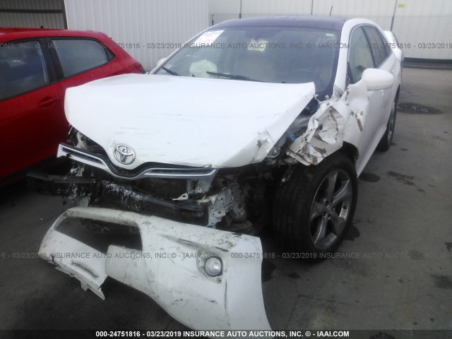 4T3ZK3BB8AU020527 - 2010 TOYOTA VENZA WHITE photo 6