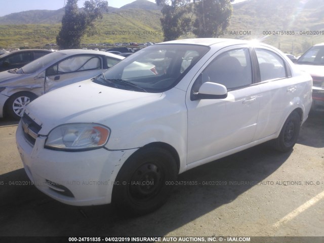KL1TD5DE8AB109422 - 2010 CHEVROLET AVEO LS/LT თეთრი ფოტო 2