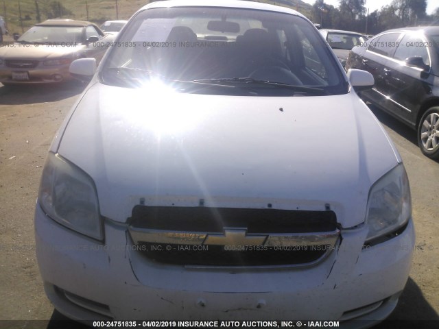 KL1TD5DE8AB109422 - 2010 CHEVROLET AVEO LS/LT თეთრი ფოტო 6