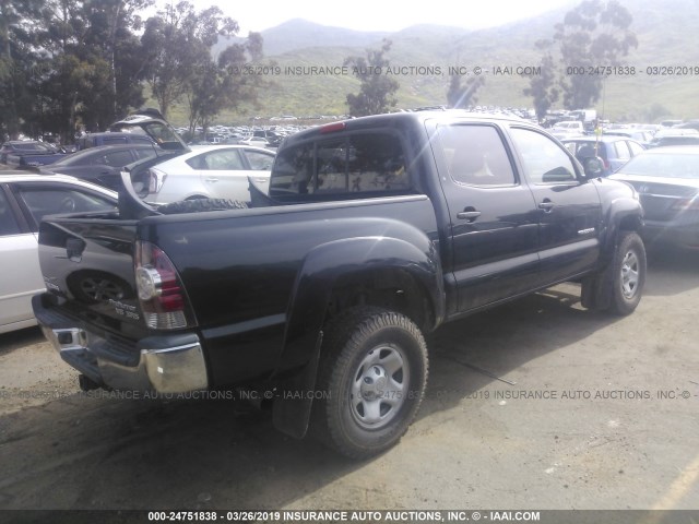 3TMJU62N39M088556 - 2009 TOYOTA TACOMA DOUBLE CAB PRERUNNER BLACK photo 4