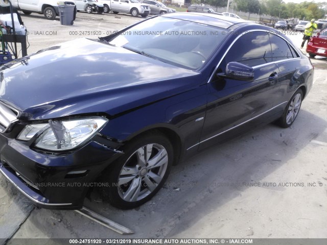 WDDKJ5KBXCF165711 - 2012 MERCEDES-BENZ E 350 BLUE photo 2