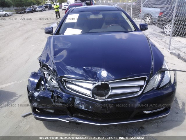 WDDKJ5KBXCF165711 - 2012 MERCEDES-BENZ E 350 BLUE photo 6