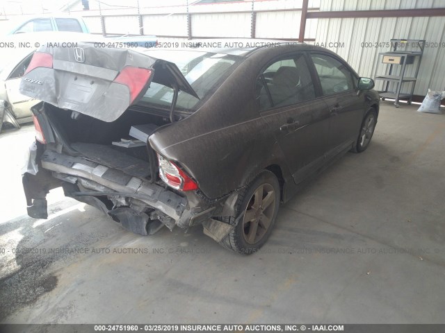 2HGFA16918H314459 - 2008 HONDA CIVIC EXL GRAY photo 4