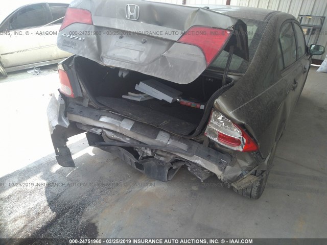 2HGFA16918H314459 - 2008 HONDA CIVIC EXL GRAY photo 6