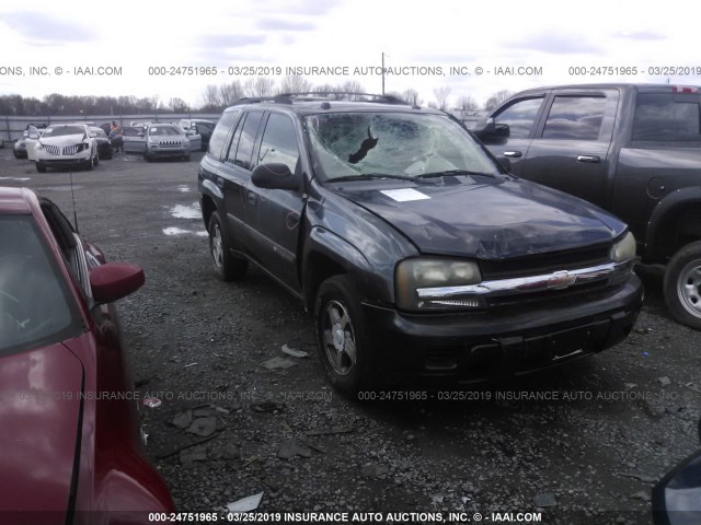 1GNDS13S752151189 - 2005 CHEVROLET TRAILBLAZER LS/LT BLACK photo 1