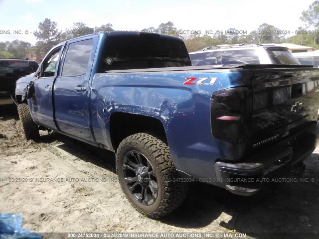 3GCUKREC4JG474078 - 2018 CHEVROLET SILVERADO K1500 LT BLUE photo 3