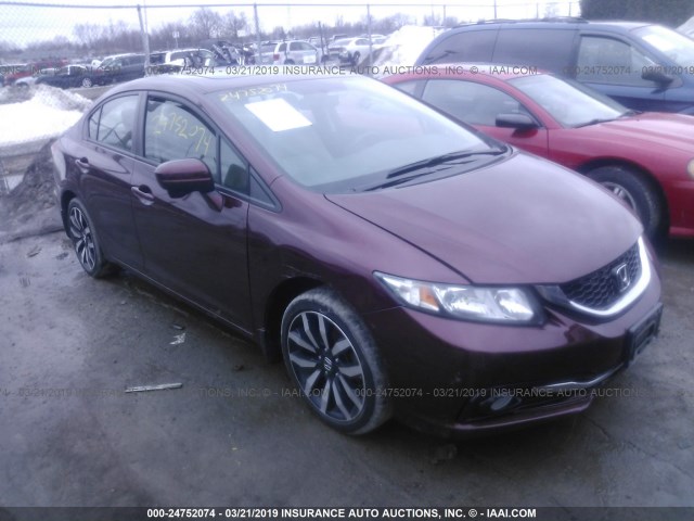 19XFB2F95EE012536 - 2014 HONDA CIVIC EXL BURGUNDY photo 1