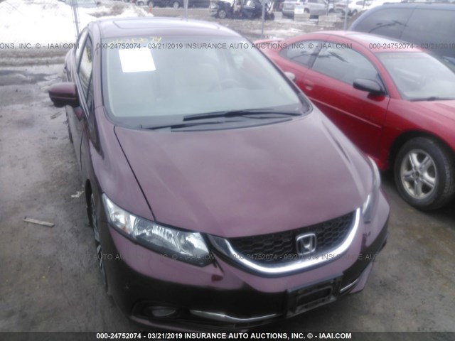 19XFB2F95EE012536 - 2014 HONDA CIVIC EXL BURGUNDY photo 6