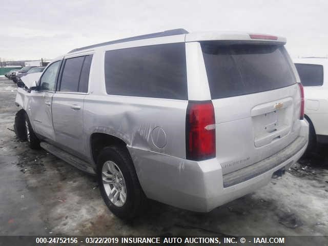 1GNSKHKC4HR218756 - 2017 CHEVROLET SUBURBAN K1500 LT SILVER photo 3